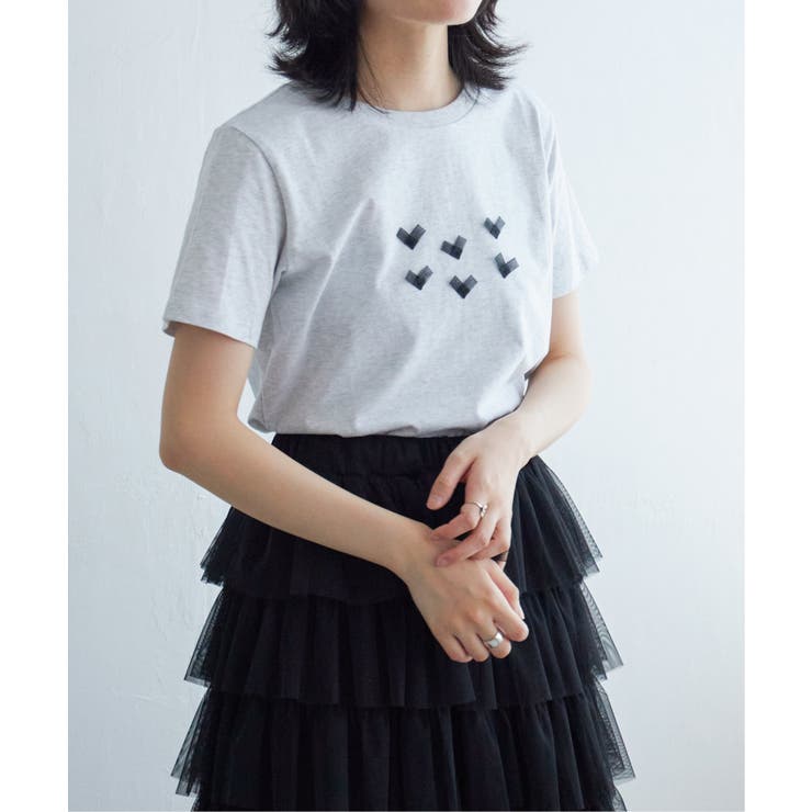 オーガンジーハートTシャツ | VENCE share style【WOMEN】 | 詳細画像4 
