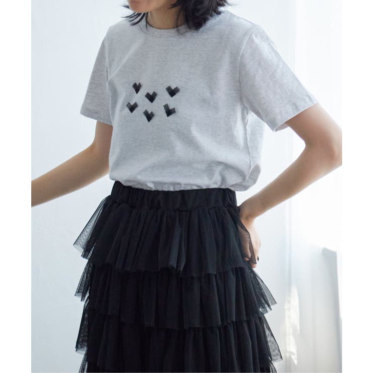 オーガンジーハートTシャツ | VENCE share style【WOMEN】 | 詳細画像5 