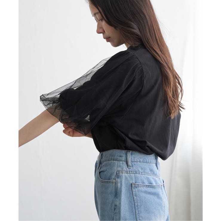 チュールスリーブTシャツ | VENCE share style【WOMEN】 | 詳細画像43 