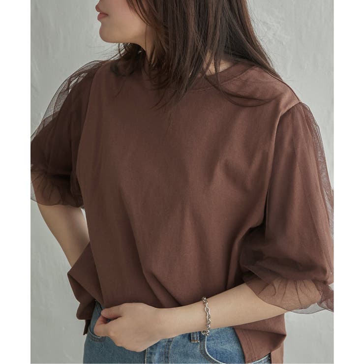チュールスリーブTシャツ | VENCE share style【WOMEN】 | 詳細画像50 
