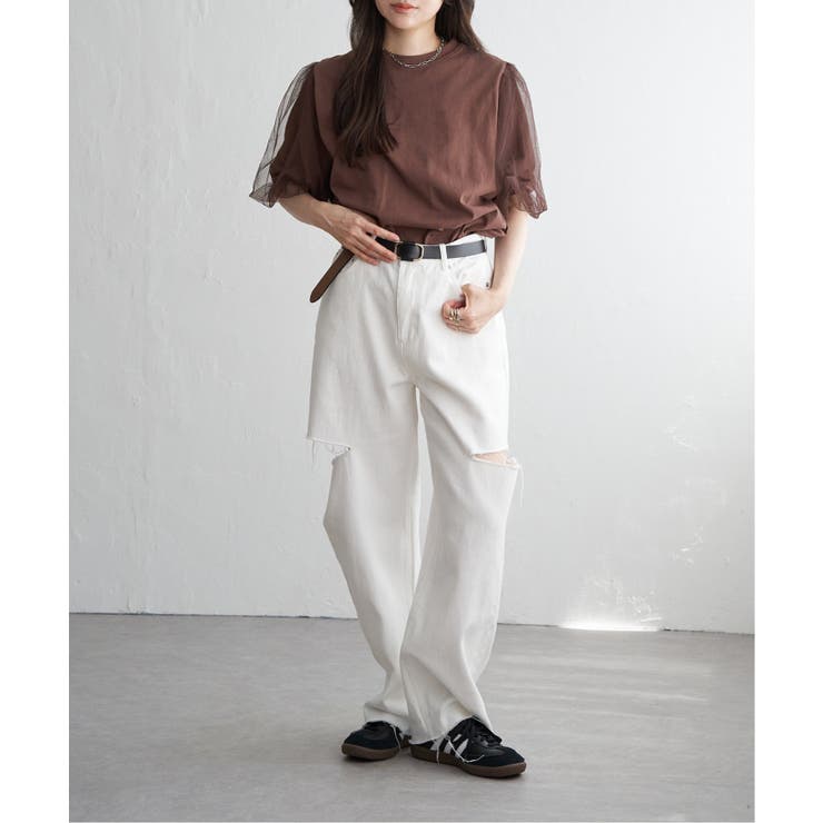 チュールスリーブTシャツ | VENCE share style【WOMEN】 | 詳細画像56 