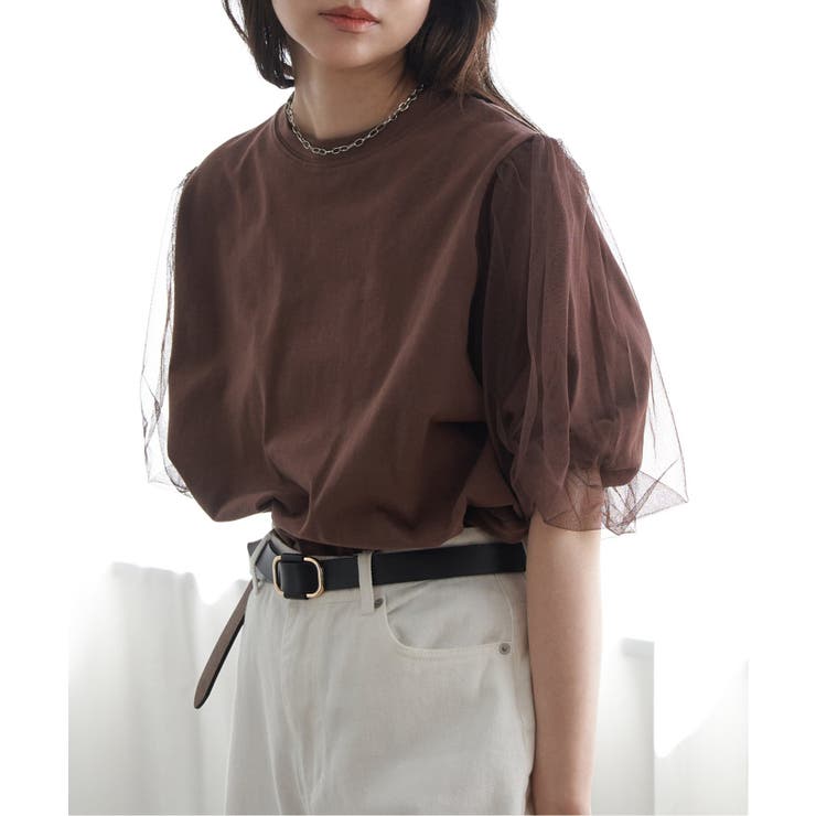 チュールスリーブTシャツ | VENCE share style【WOMEN】 | 詳細画像60 