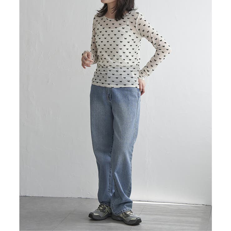 シアーリボンフロッキープルオーバー | VENCE share style【WOMEN】 | 詳細画像15 