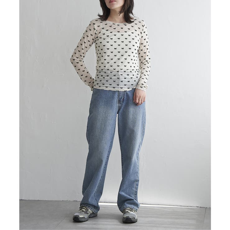 シアーリボンフロッキープルオーバー | VENCE share style【WOMEN】 | 詳細画像16 