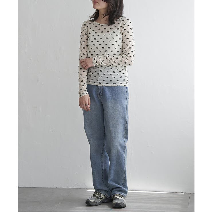 シアーリボンフロッキープルオーバー | VENCE share style【WOMEN】 | 詳細画像17 