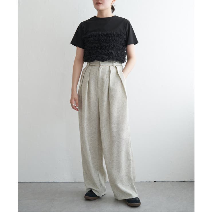 天竺チュールフリルビスチェ見えTシャツ | VENCE share style【WOMEN】 | 詳細画像16 