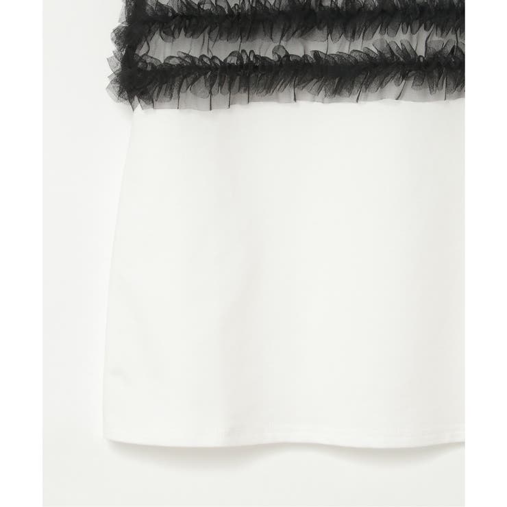 天竺チュールフリルビスチェ見えTシャツ | VENCE share style【WOMEN】 | 詳細画像25 