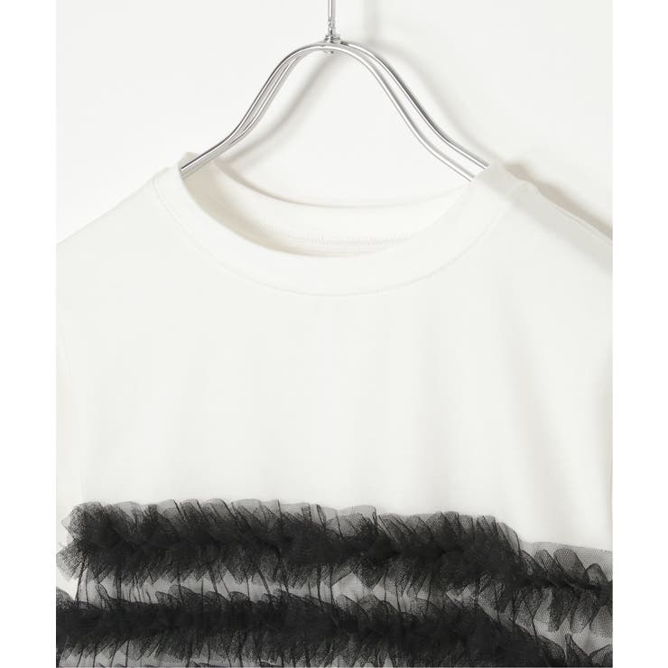 天竺チュールフリルビスチェ見えTシャツ | VENCE share style【WOMEN】 | 詳細画像26 