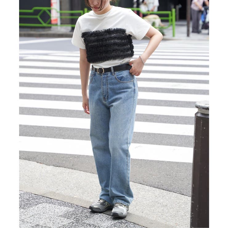 天竺チュールフリルビスチェ見えTシャツ | VENCE share style【WOMEN】 | 詳細画像4 