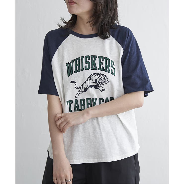 オフホワイト | WHISKERSラグランT | VENCE share style【WOMEN】