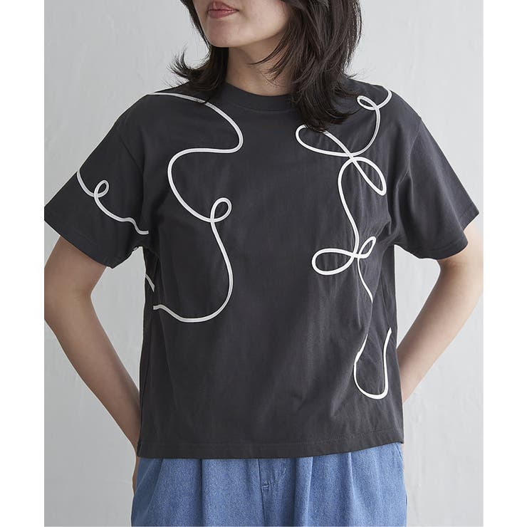 【カジュアル♪】SINNERS ATTIRE コットン 刺繍 Tシャツ コード刺繍Tシャツ[品番：IKAW0022414]｜VENCE share style