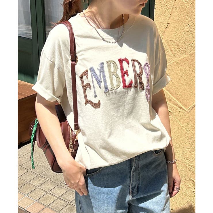 アイボリー | カラフルロゴTシャツ | VENCE share style【WOMEN】