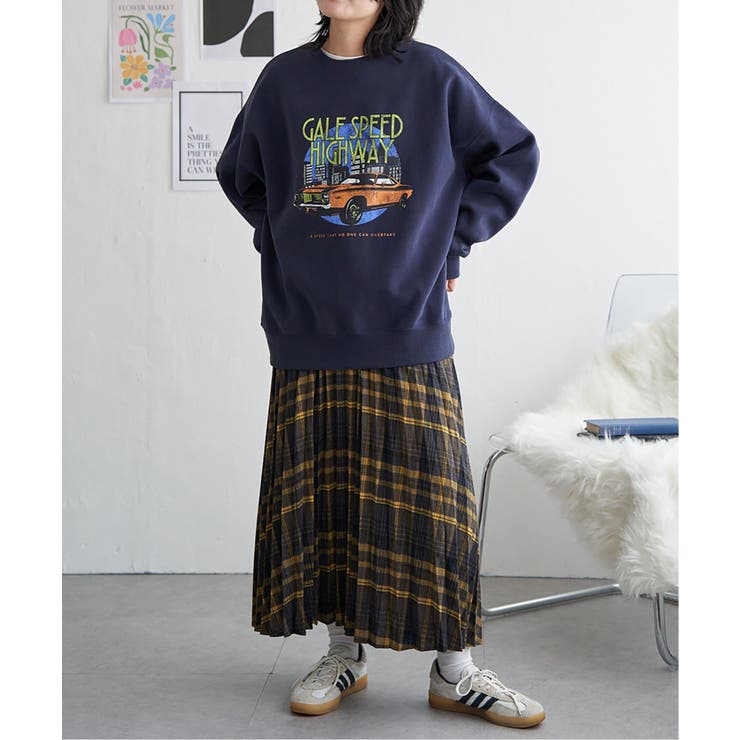 レトロカープリントスウェット | VENCE share style【WOMEN】 | 詳細画像15 