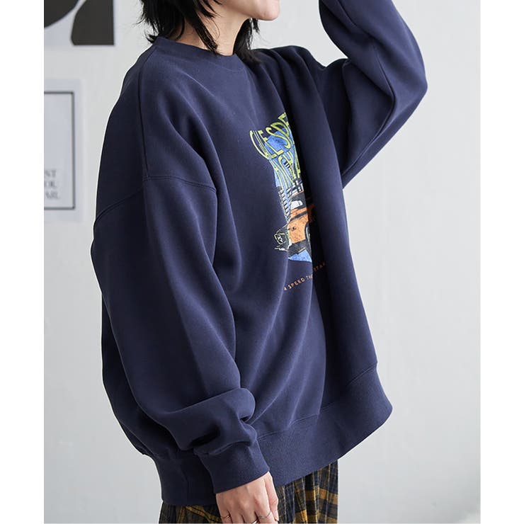 レトロカープリントスウェット | VENCE share style【WOMEN】 | 詳細画像17 