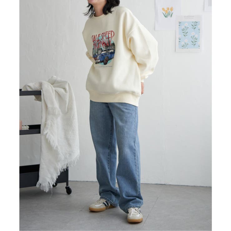 レトロカープリントスウェット | VENCE share style【WOMEN】 | 詳細画像26 