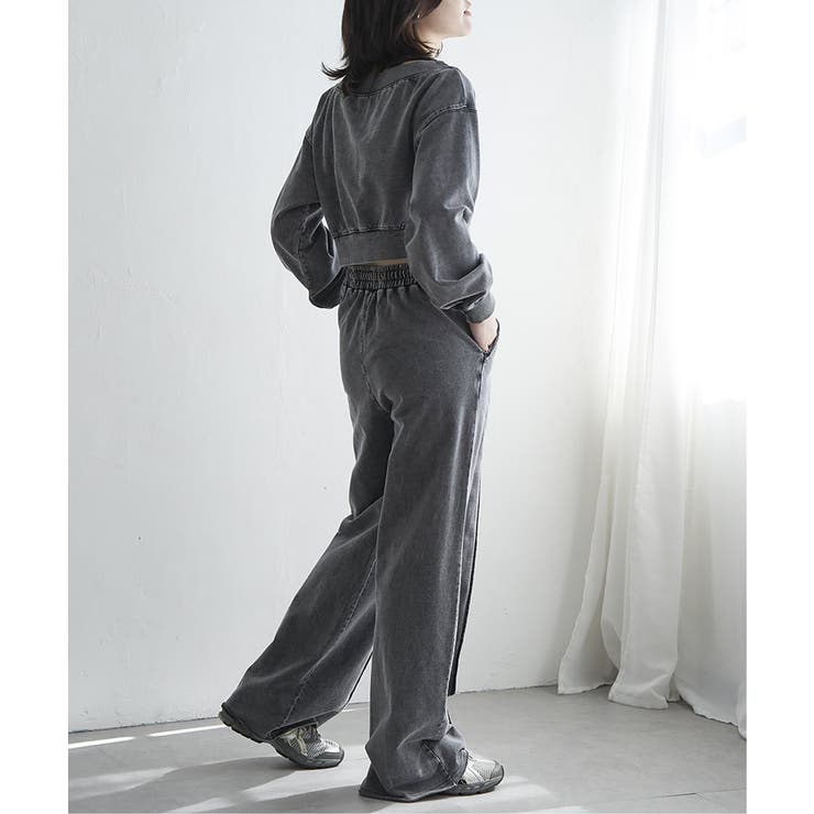 【セットアップ対応】ケミカルオフショルスウェットジップ | VENCE share style【WOMEN】 | 詳細画像5 