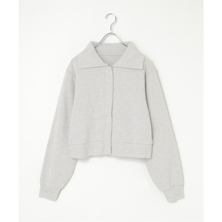 襟付きジップカーディガン | VENCE share style【WOMEN】 | 詳細画像1 