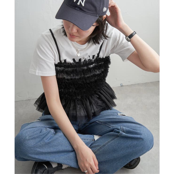 ブラック | チュールキャミソール | VENCE share style【WOMEN】