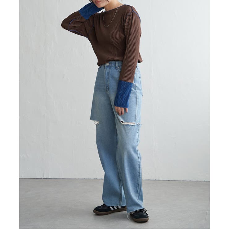 プリーツ加工配色袖トップス | VENCE share style【WOMEN】 | 詳細画像25 