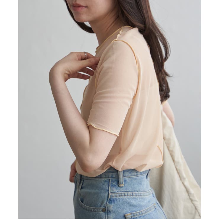 シアーメロウ配色トップス | VENCE share style【WOMEN】 | 詳細画像14 