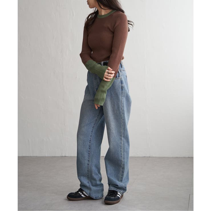 クールクール12Gリブ配色プルオーバー | VENCE share style【WOMEN】 | 詳細画像26 