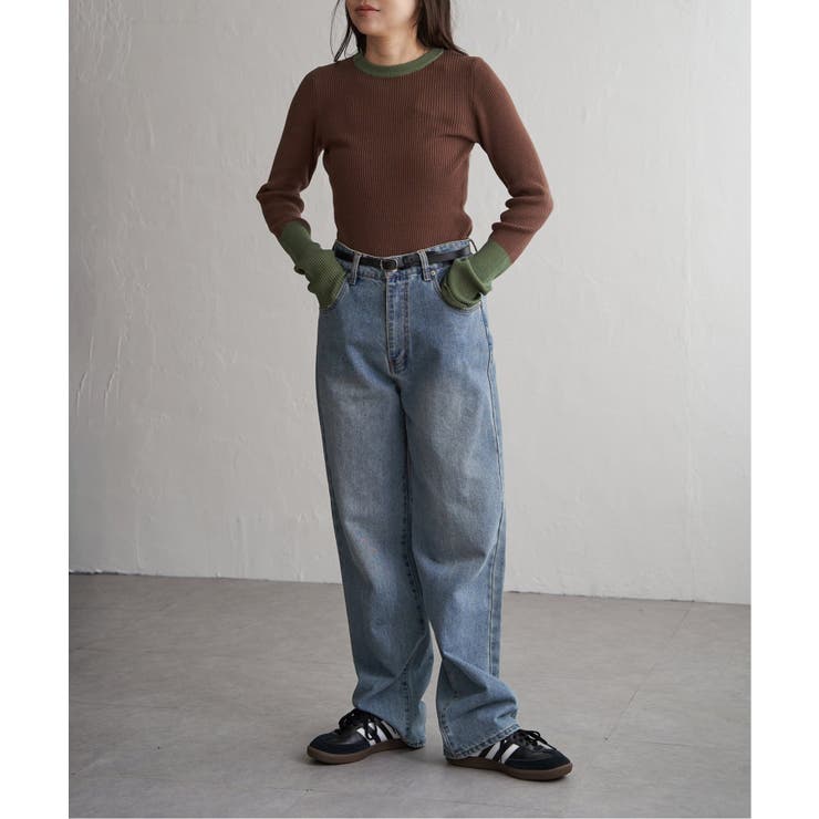 クールクール12Gリブ配色プルオーバー | VENCE share style【WOMEN】 | 詳細画像28 