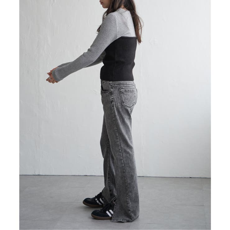 ウールライクビスチェ見え配色プルオーバー | VENCE share style【WOMEN】 | 詳細画像7 