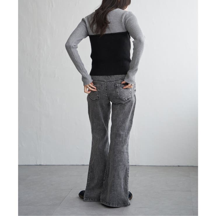 ウールライクビスチェ見え配色プルオーバー | VENCE share style【WOMEN】 | 詳細画像8 