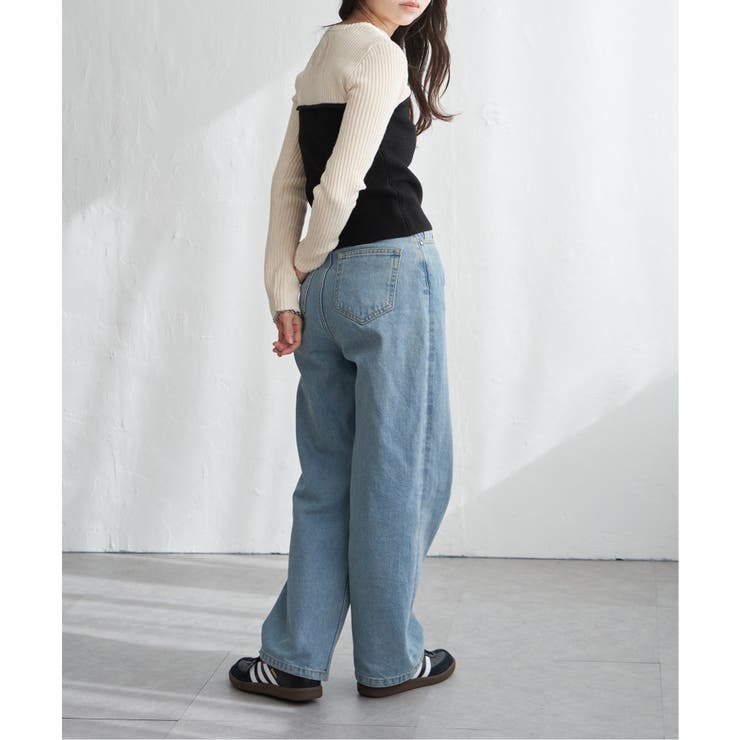 ウールライクビスチェ見え配色プルオーバー | VENCE share style【WOMEN】 | 詳細画像14 