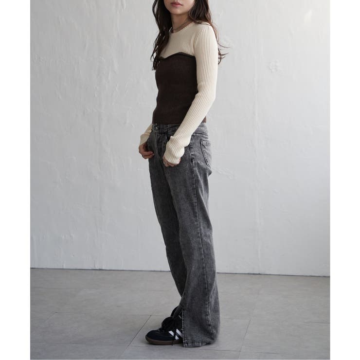 ウールライクビスチェ見え配色プルオーバー | VENCE share style【WOMEN】 | 詳細画像20 