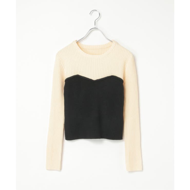 ウールライクビスチェ見え配色プルオーバー | VENCE share style【WOMEN】 | 詳細画像21 