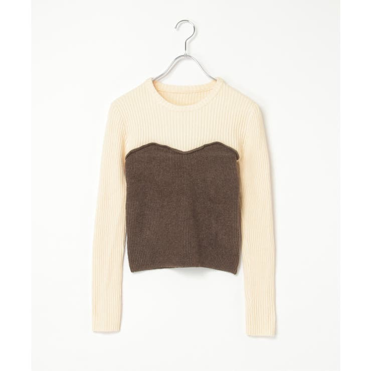 ウールライクビスチェ見え配色プルオーバー | VENCE share style【WOMEN】 | 詳細画像22 