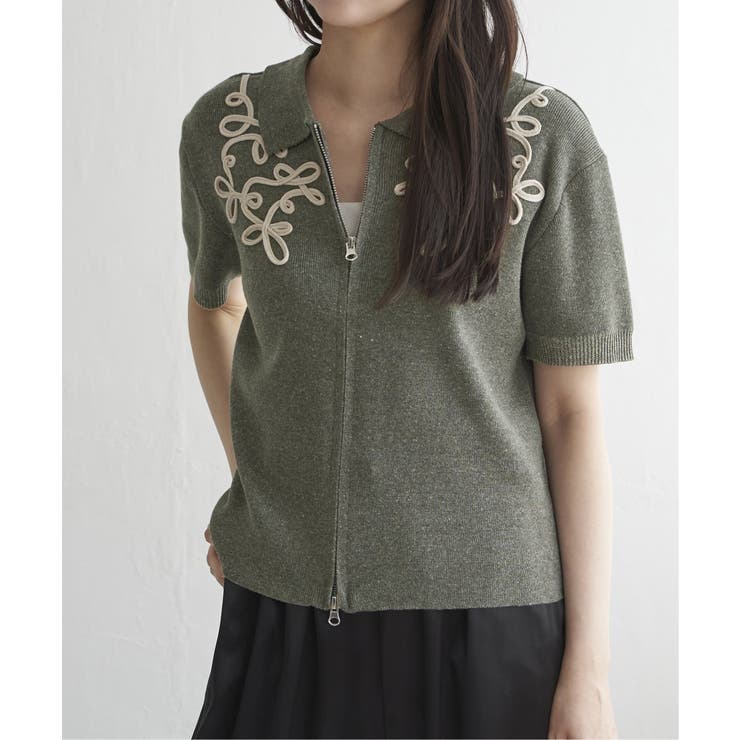 コード刺繍ダブルジップブルゾン | VENCE share style【WOMEN】 | 詳細画像15 