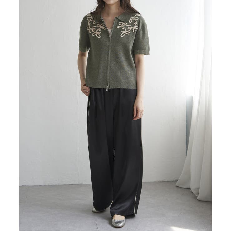 コード刺繍ダブルジップブルゾン | VENCE share style【WOMEN】 | 詳細画像17 