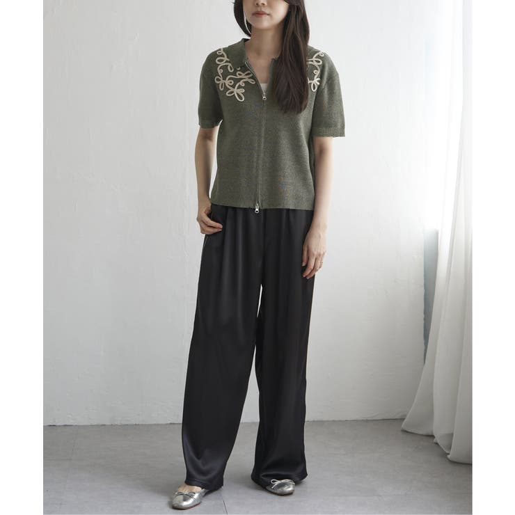 コード刺繍ダブルジップブルゾン | VENCE share style【WOMEN】 | 詳細画像19 