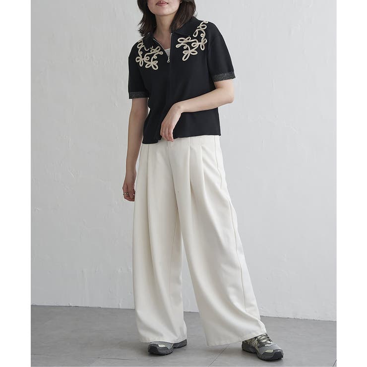 コード刺繍ダブルジップブルゾン | VENCE share style【WOMEN】 | 詳細画像6 