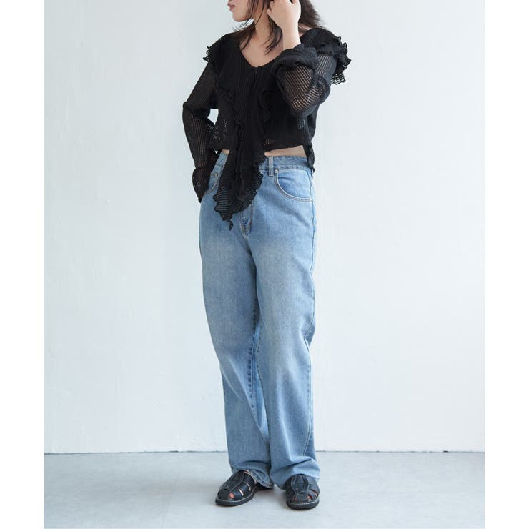 メッシュフリルジップカーディガン | VENCE share style【WOMEN】 | 詳細画像9 