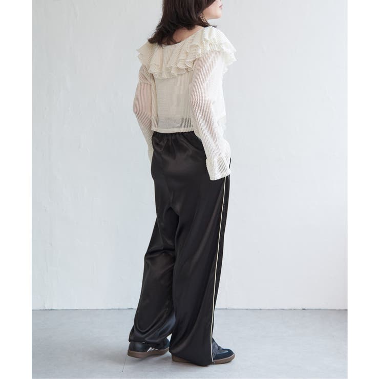 メッシュフリルジップカーディガン | VENCE share style【WOMEN】 | 詳細画像4 