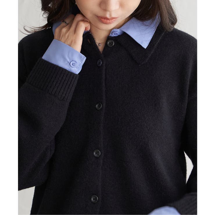 アルパカタッチシャツドッキングカーディガン | VENCE share style【WOMEN】 | 詳細画像9 