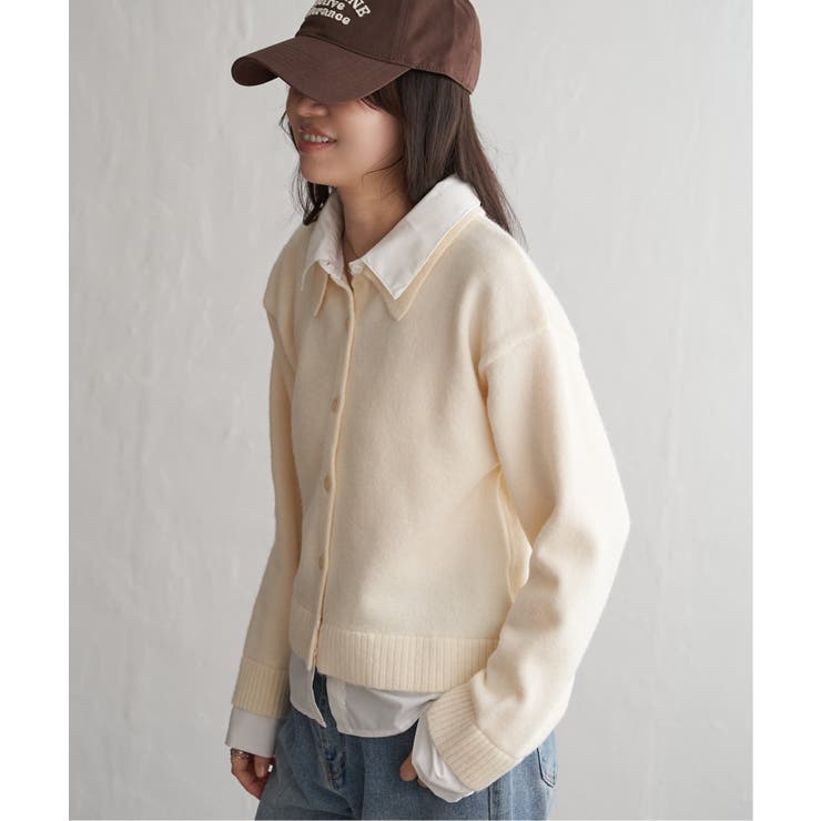 アルパカタッチシャツドッキングカーディガン | VENCE share style【WOMEN】 | 詳細画像17 