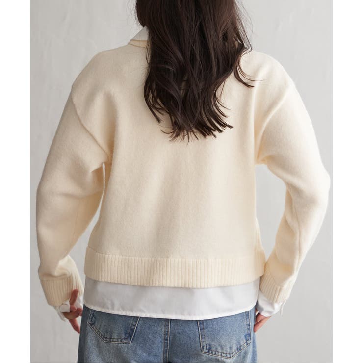 アルパカタッチシャツドッキングカーディガン | VENCE share style【WOMEN】 | 詳細画像18 
