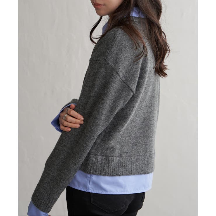 アルパカタッチシャツドッキングカーディガン | VENCE share style【WOMEN】 | 詳細画像3 