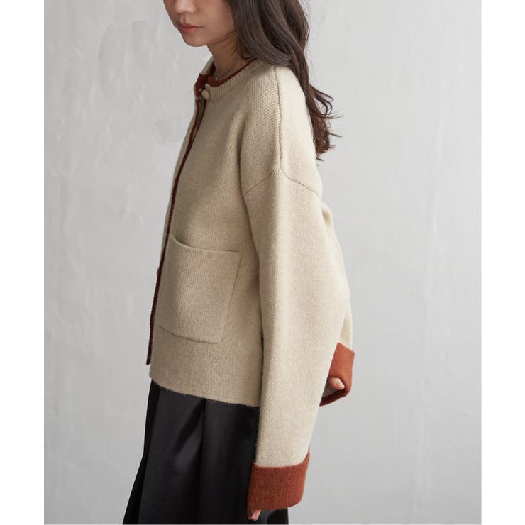 アルパカタッチ配色カーディガン | VENCE share style【WOMEN】 | 詳細画像17 