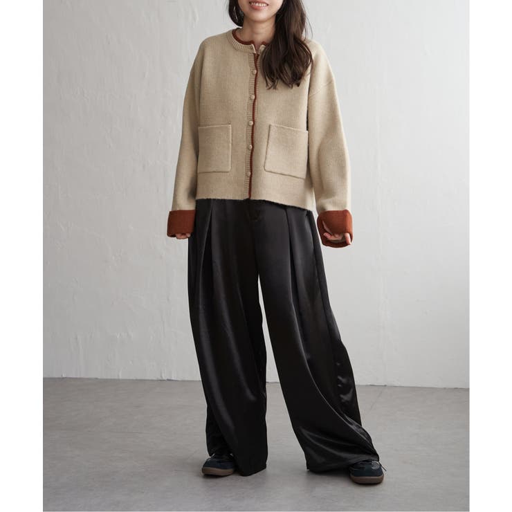 アルパカタッチ配色カーディガン | VENCE share style【WOMEN】 | 詳細画像23 