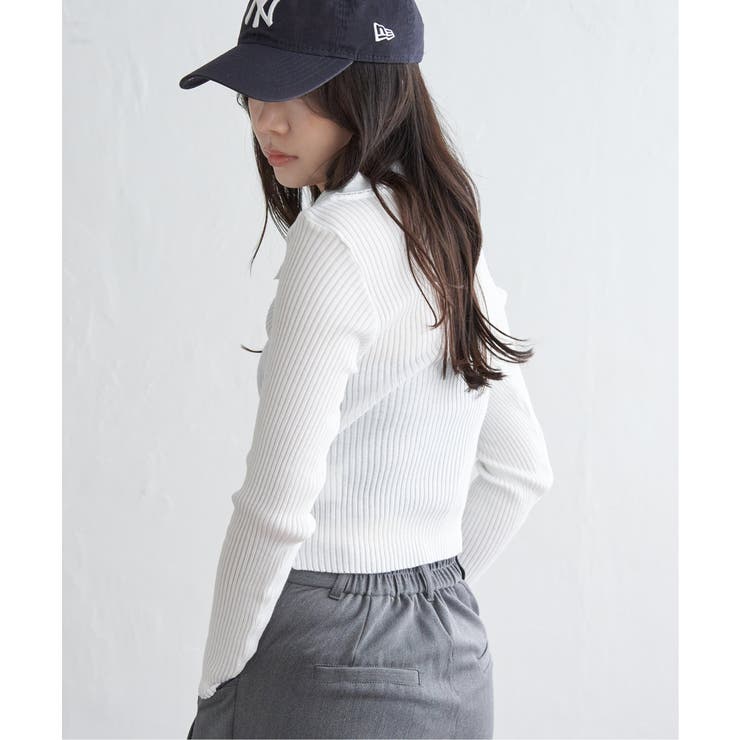ダブルジップショートリブニット | VENCE share style【WOMEN】 | 詳細画像8 
