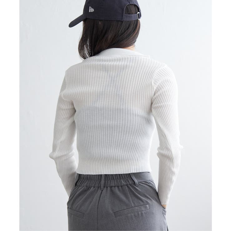 ダブルジップショートリブニット | VENCE share style【WOMEN】 | 詳細画像9 