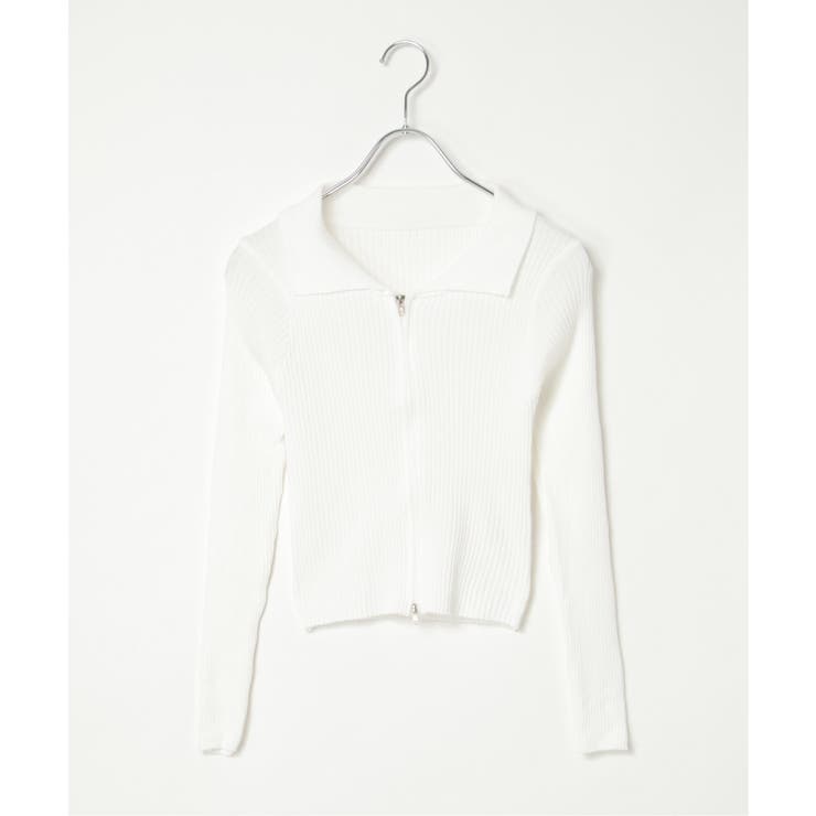 ダブルジップショートリブニット | VENCE share style【WOMEN】 | 詳細画像17 