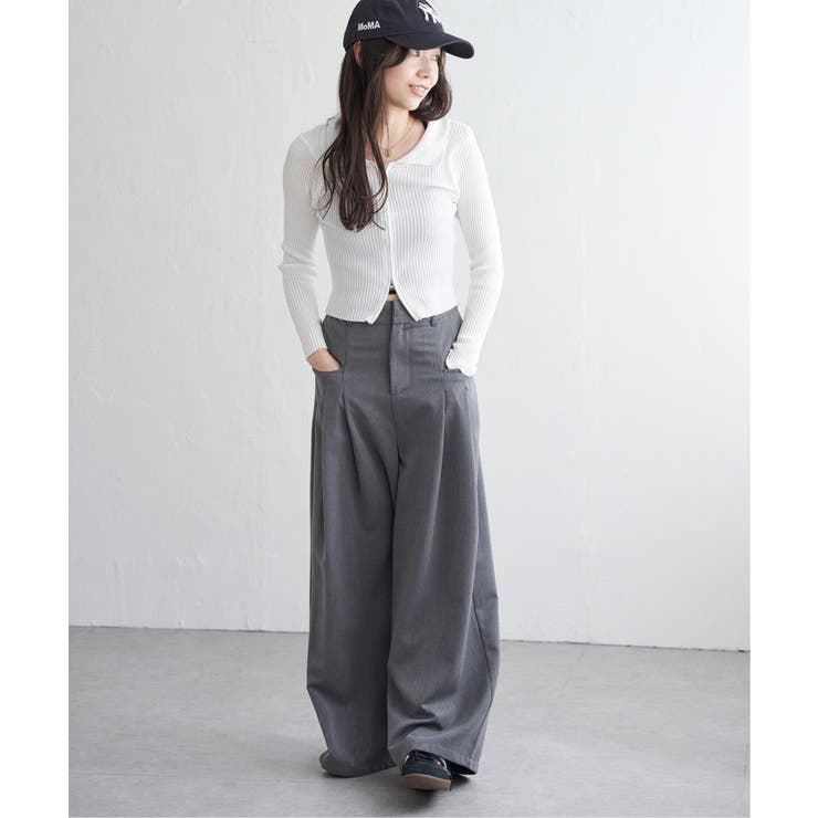 ダブルジップショートリブニット | VENCE share style【WOMEN】 | 詳細画像4 