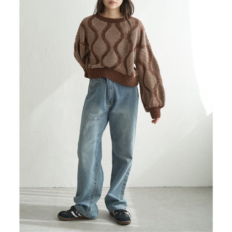 5Gヒョウタン柄ジャガードプルオーバー | VENCE share style【WOMEN】 | 詳細画像10 