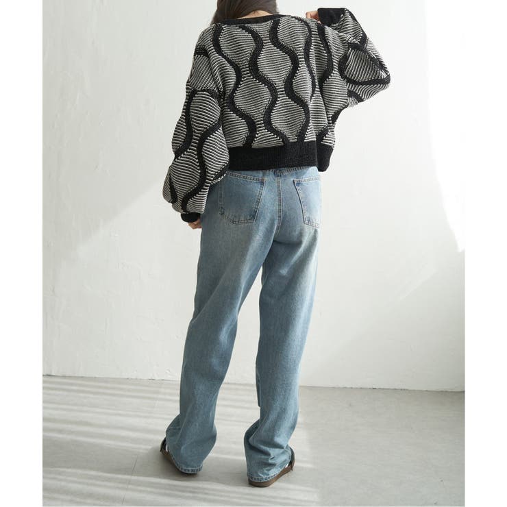 5Gヒョウタン柄ジャガードプルオーバー | VENCE share style【WOMEN】 | 詳細画像4 